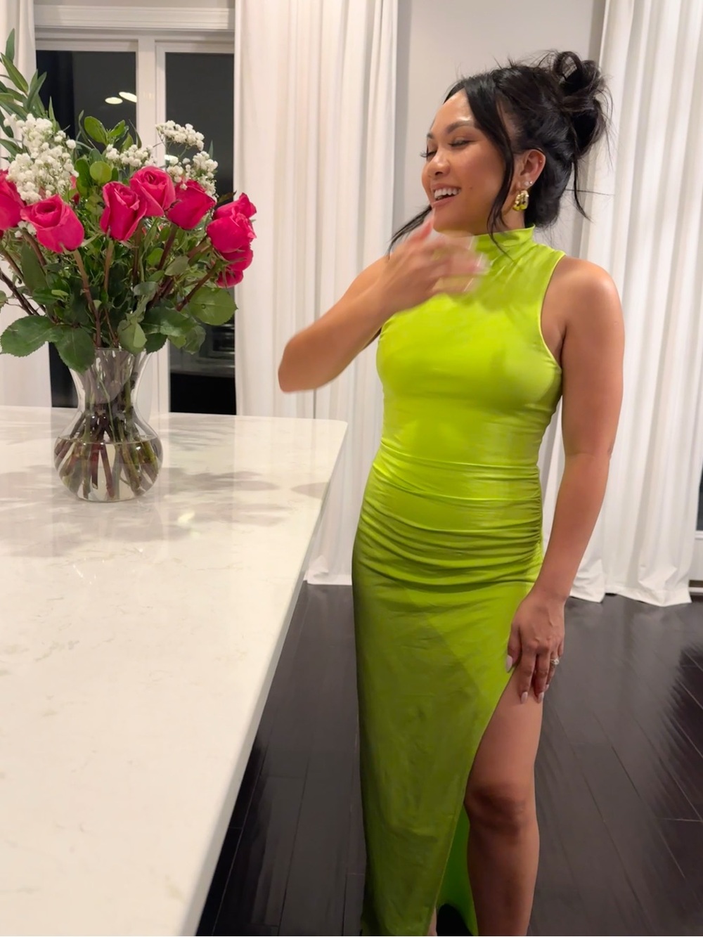 Superdown “Janet” slit dress